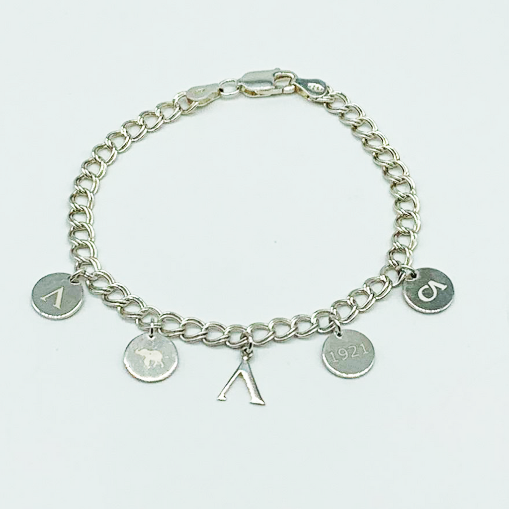 CA Custom Silver Centennial Celebration Bracelet