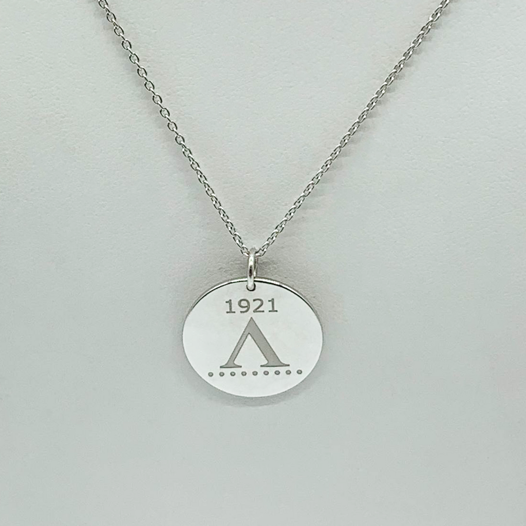 CA Custom 1921 Silver 9 Above Peace Circle Pendant (Rhodium white gold plated)