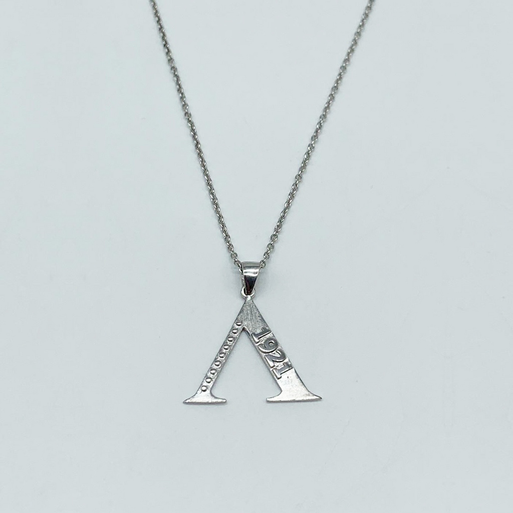CA Custom Raised 1921 Across 9 Above Peace Pendant Silver (Rhodium white gold plated)
