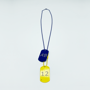 CA Limited Edition Blue and Yellow Name and Number Tags