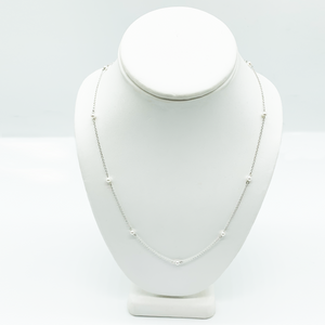 CA Christopher Augmon Nine (Inspired) Akoya Pearl White Gold Necklace