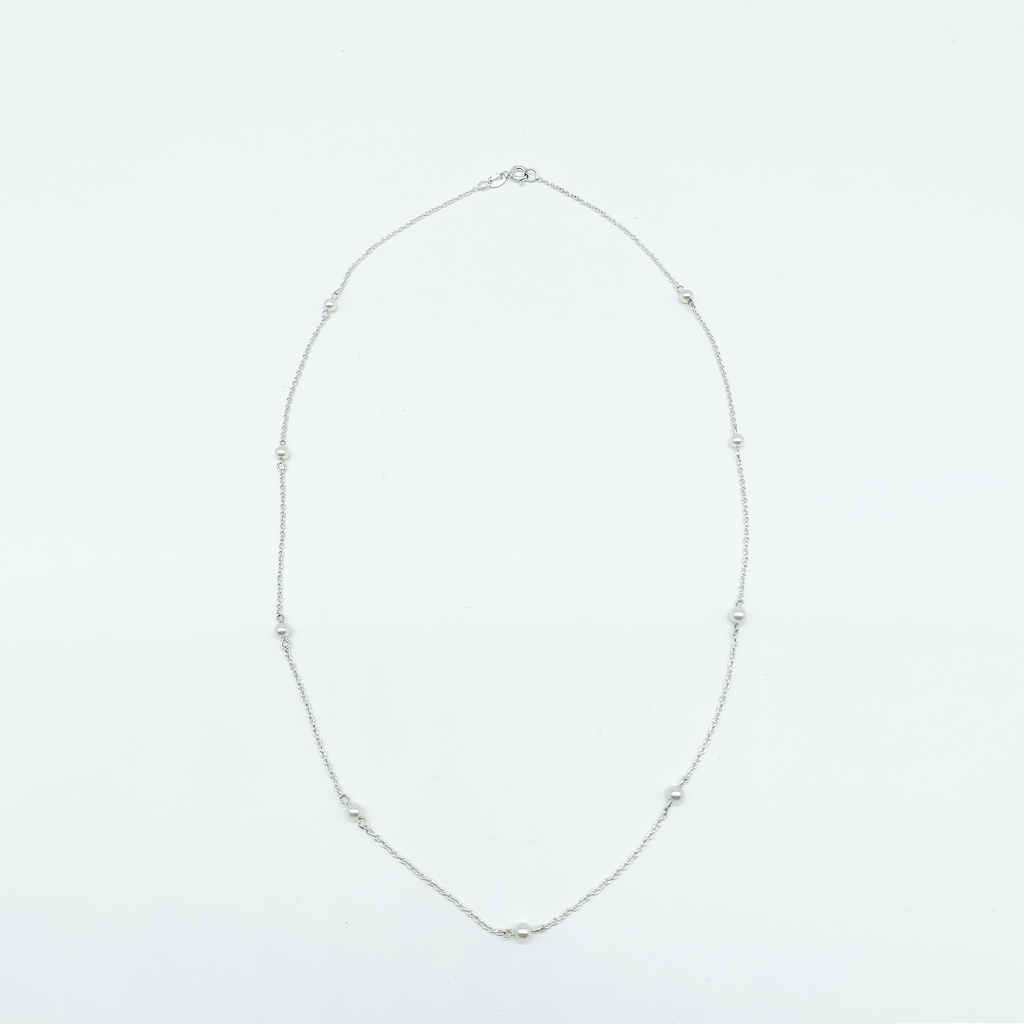 CA Christopher Augmon Nine (Inspired) Akoya Pearl White Gold Necklace
