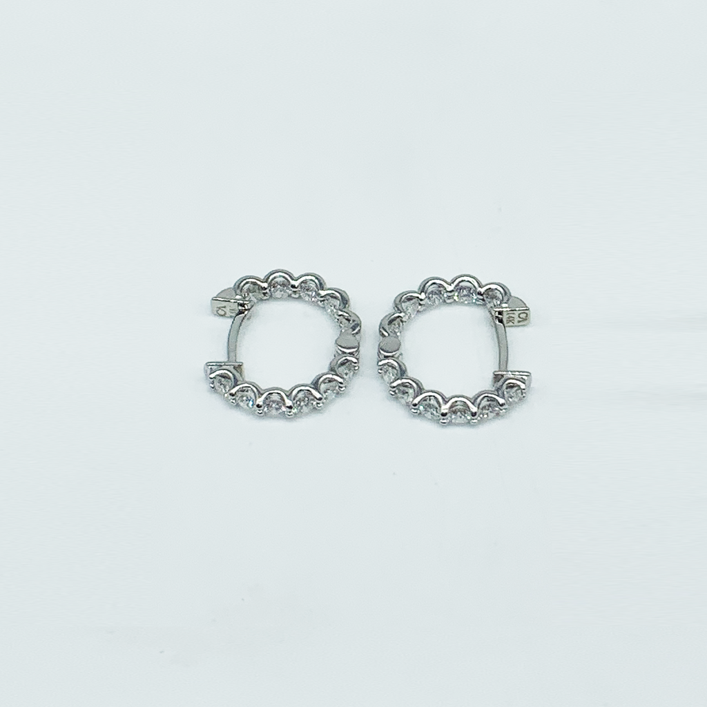 CA 18 Karat White Gold and Diamond