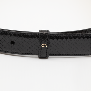CA Amazon Black Alligator and Black Python Couture Waist Belt