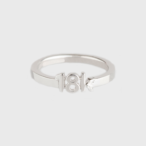 CA "18K" logo 18 Karat White Gold Ring
