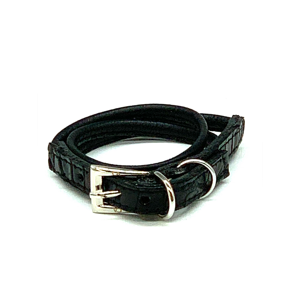 Christopher Augmon Amazon Black Alligator Wrap Buckle Bracelet