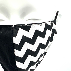 Christopher Augmon CA Black and White  2 Tone Zig Zag Equality Mask (any 4 100% cotton mask for $100; specify type in special instruction)