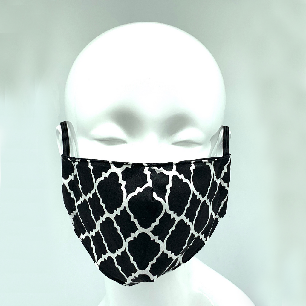 Christopher Augmon CA Black Ornamental Mask (any 4 100% cotton mask for $100; specify type in special instruction)
