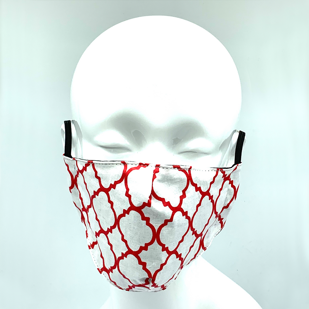 Christopher Augmon CA Red Ornamental Mask (any 4 100% cotton mask for $100; specify type in special instruction)