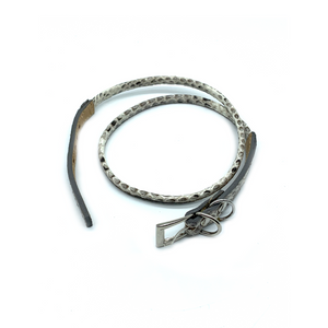 Christopher Augmon Amazon Grey Python Wrap Buckle Bracelet