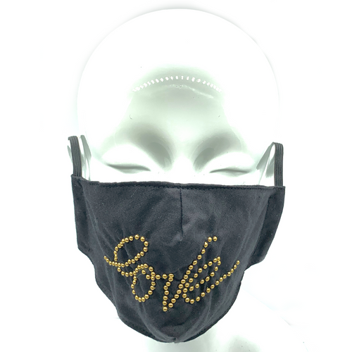 CA Signature Gold Stud Love Mask $250