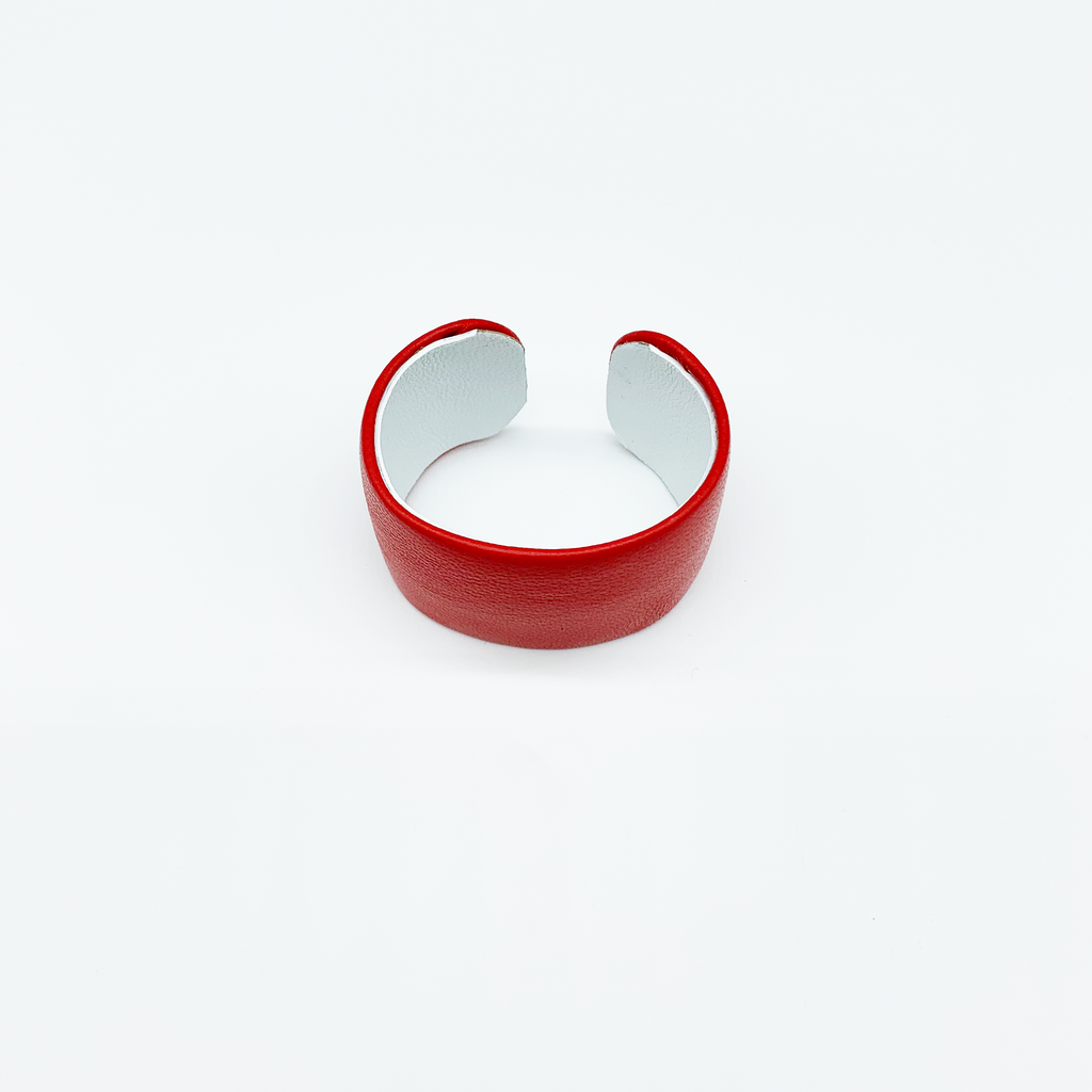 CA Amazon Red Lamb Skin Cuff 1 1/2