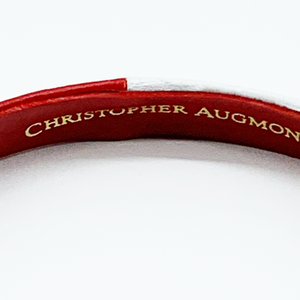 Christopher Augmon Amazon Red and White Lamb Skin Choker
