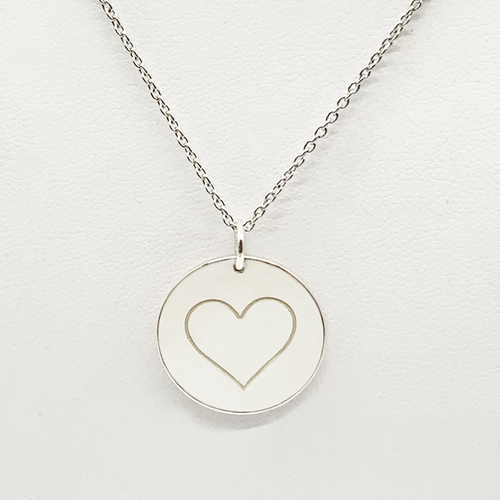 CA Love Always Heart Pendant (Rhodium White Gold Plated)