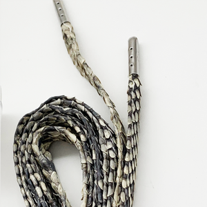 CA Lace “Genesis Natural Mamba” Natural Authentic Python Hand Crafted Shoe Laces with Custom CA Brass Aglet