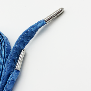 CA Lace “Genesis Carolina Blue Mamba”  Custom Blue Authentic Python Hand Crafted Shoe Laces