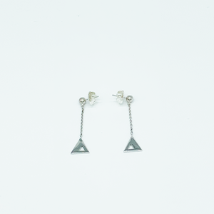 CA Triangle Unity chandelier Earing and Large Triangle Unity Pendant Set