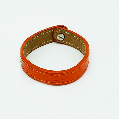 CA Amazon Mandarin Lizard Single Collar Button Bracelet