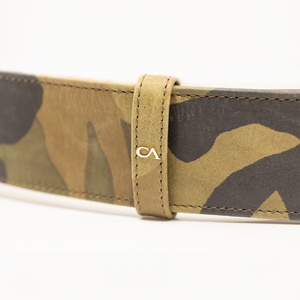 CA Congo Camouflage Italian Leather Couture waist belt