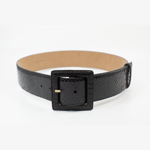 CA Hampton Black Python Couture waist belt