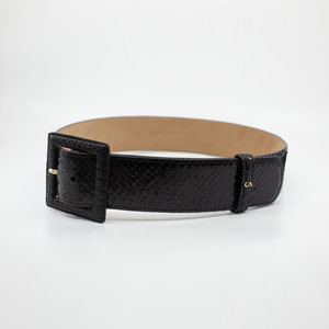 CA Hampton Black Python Couture waist belt