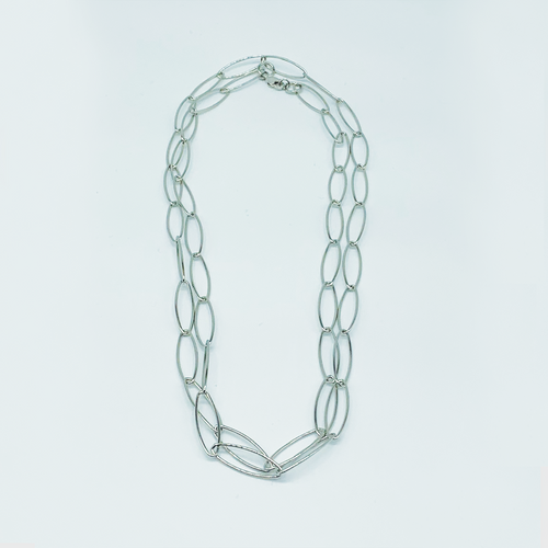 CA Rhodium Big Chain Necklace