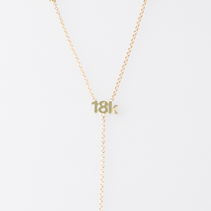 CA "18K" logo 18 Karat Yellow Gold Y - Necklace