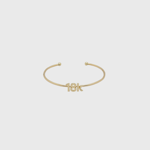 CA  "18k" Logo Bracelet 18 Karat Yellow Gold Bracelet