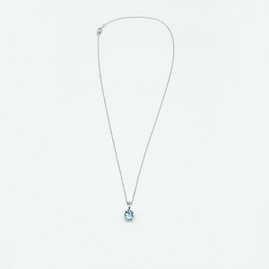CA Aquamarine Birthstone Pendant Necklace