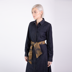 CA Congo Camouflage Italian Leather Couture Waist Wrap Belt