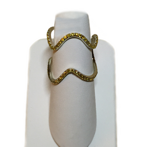 CA Custom 18k White Gold 125 Precious Yellow Diamond Deco Ring