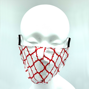Christopher Augmon CA Red Ornamental Mask (any 4 100% cotton mask for $100; specify type in special instruction)