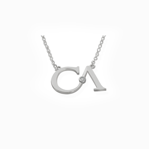 CA "CA" logo 18 Karat White Gold and Diamond Pendant Necklace