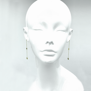 CA-18karat Yellow Gold “18k” Logo Chandelier Earrings