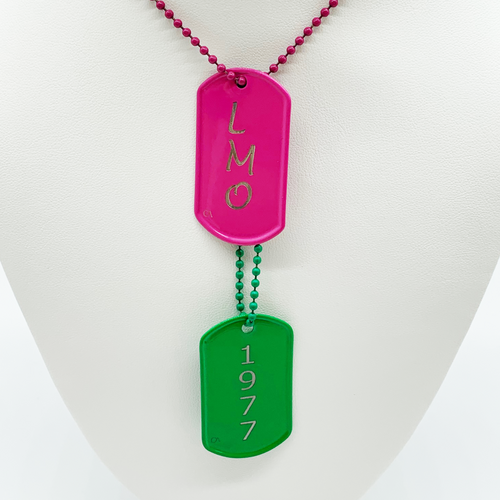 CA Limited Edition Pink and Green LMO 1977 Tags