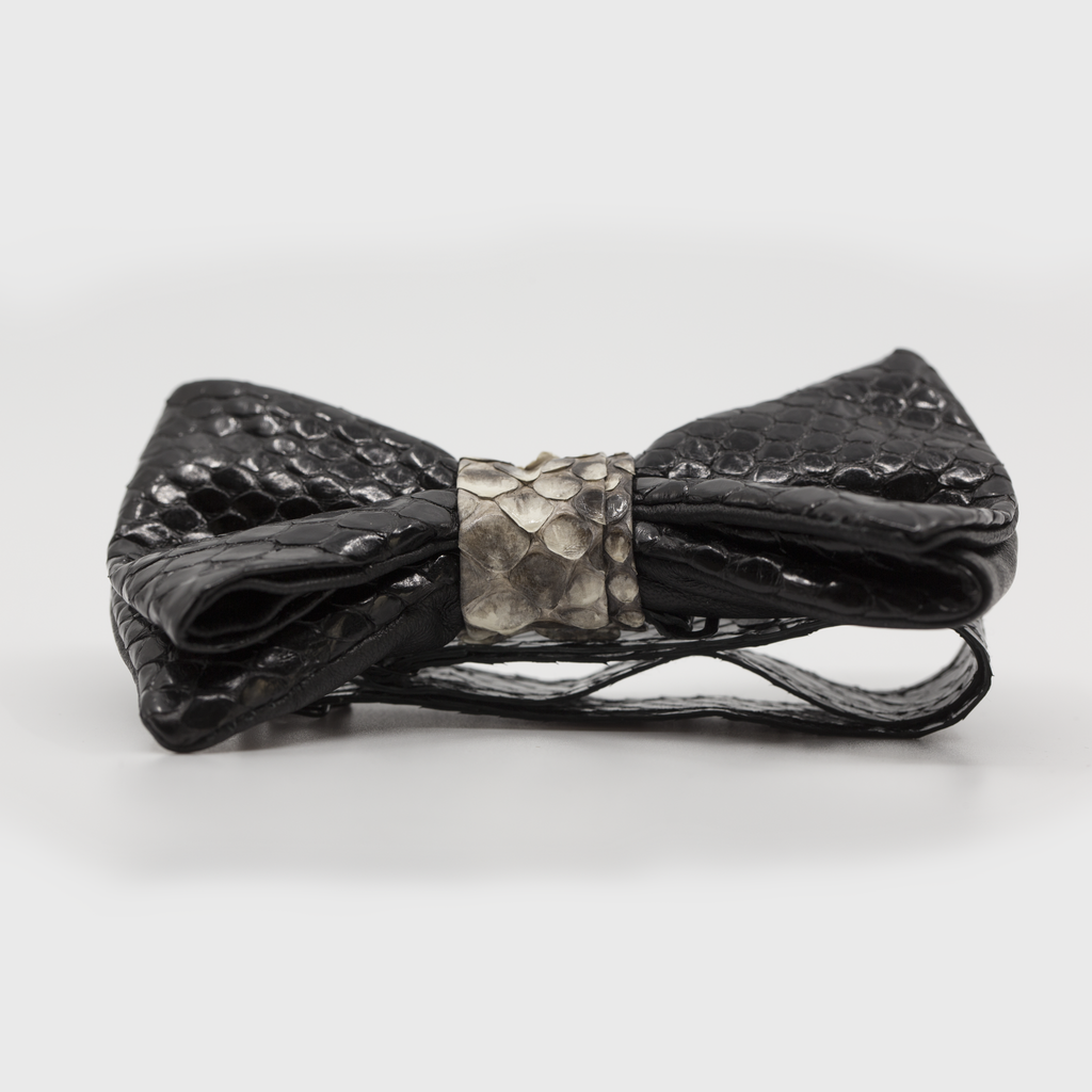 CA Christopher Augmon Custom Congo Black/Natural Python Bow Tie; Adjus ...