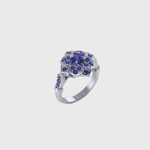CA Platinum Orchid Sapphire Ring