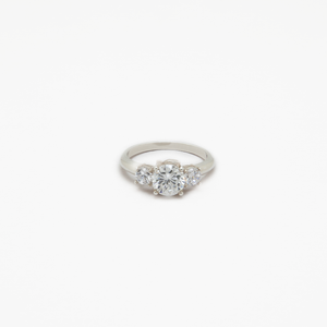 CA 18 Karat "Triple Diamond" Engagement Ring