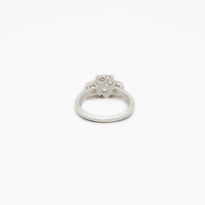 CA 18 Karat "Triple Diamond" Engagement Ring