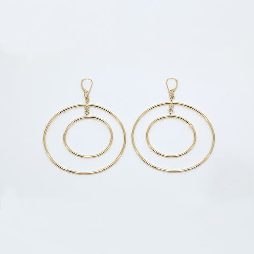 CA 18 Karat Yellow, White, Rose Double Halo earrings (They move without you moving)